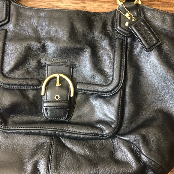 Black Coach Leather Handbag - Picture 3 of 7